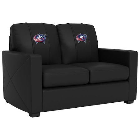 Dreamseat Silver Loveseat with Columbus Blue Jackets Logo XZ7759003LSCDBK-PSNHL40080